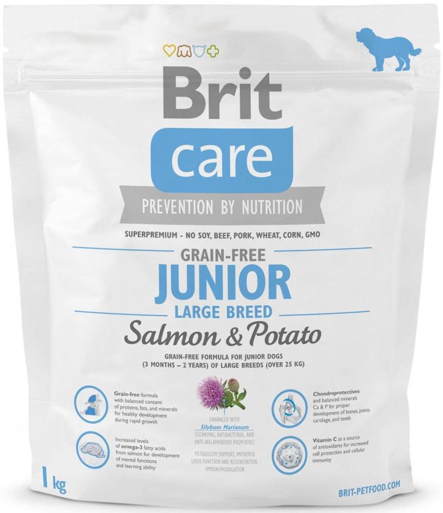Brit Care (Брит Кеа) Grain-free Junior Large Breed (1 кг) Беззерновой корм для щенков крупных пород с лососем